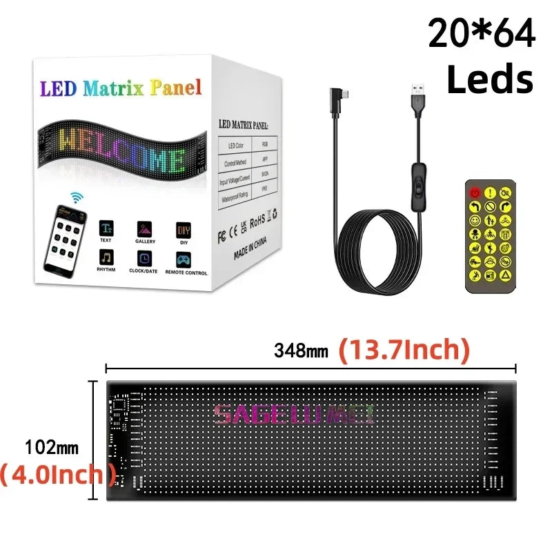 LED MATRİX GÖZ ARABA TABELASI USB TELEFONDAN KONTROL EDİLEBİLİR