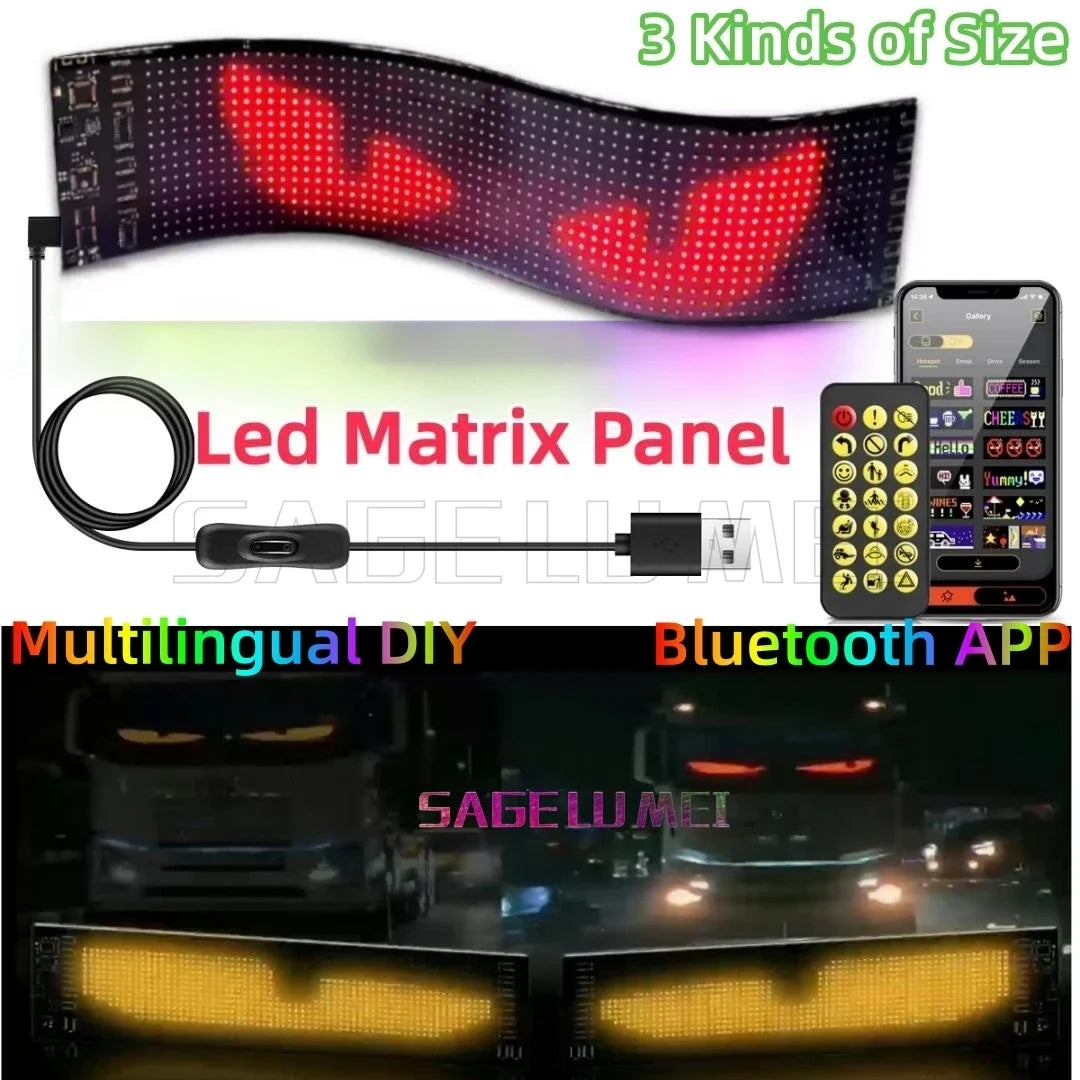 LED MATRİX GÖZ ARABA TABELASI USB TELEFONDAN KONTROL EDİLEBİLİR